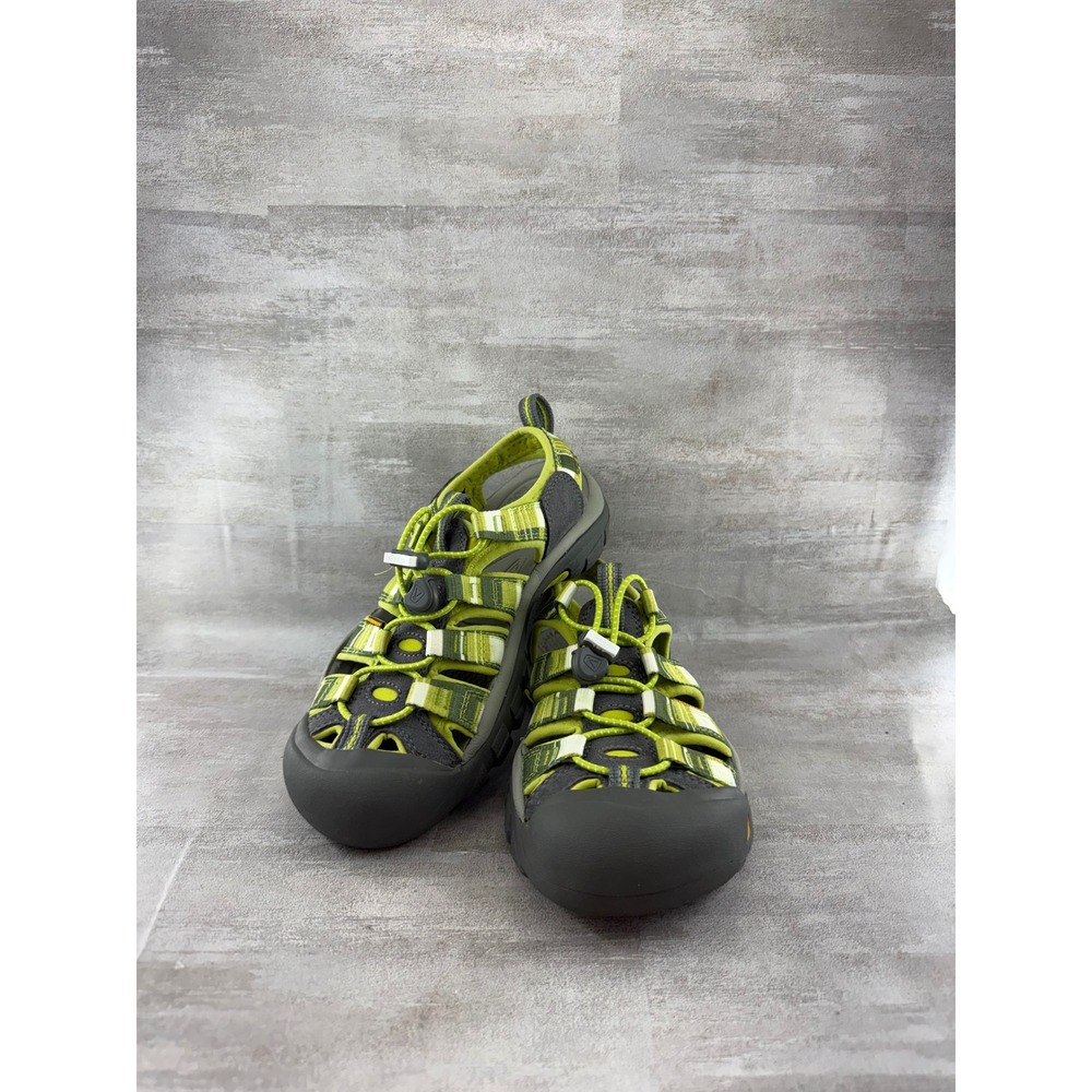 Keen Newport H2 Women Sz 6.5 Lime Green Plaid Waterproof Hiking Sandals 1008435
